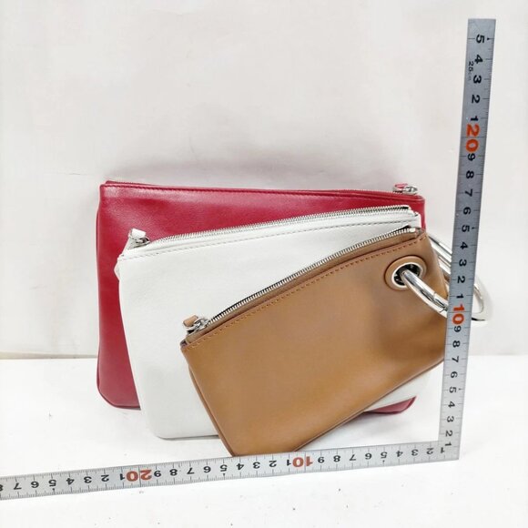 Fendi Cosmetic Pouch Red Leather 499-052925 - Picture 2 of 13